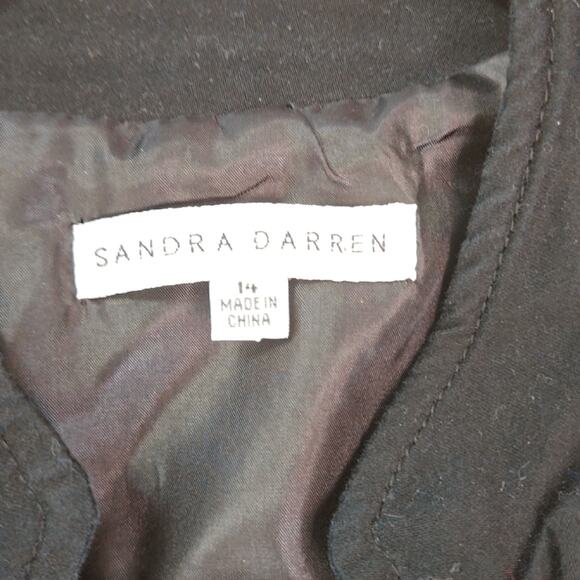 Sandra Darren women's black button-down career dress SZ-14 - Picture 5 of 8